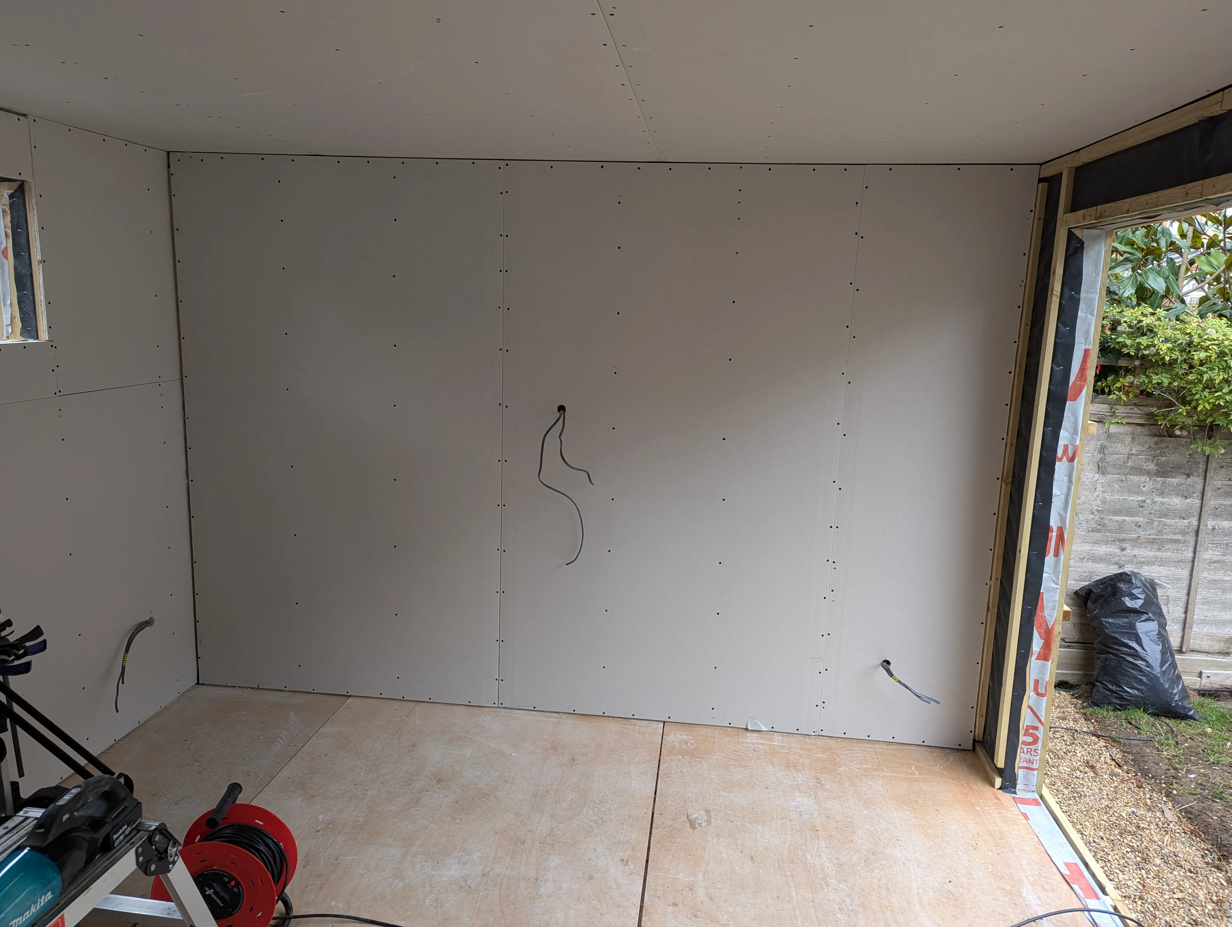 Plasterboarding and Electrics - construction stage 12